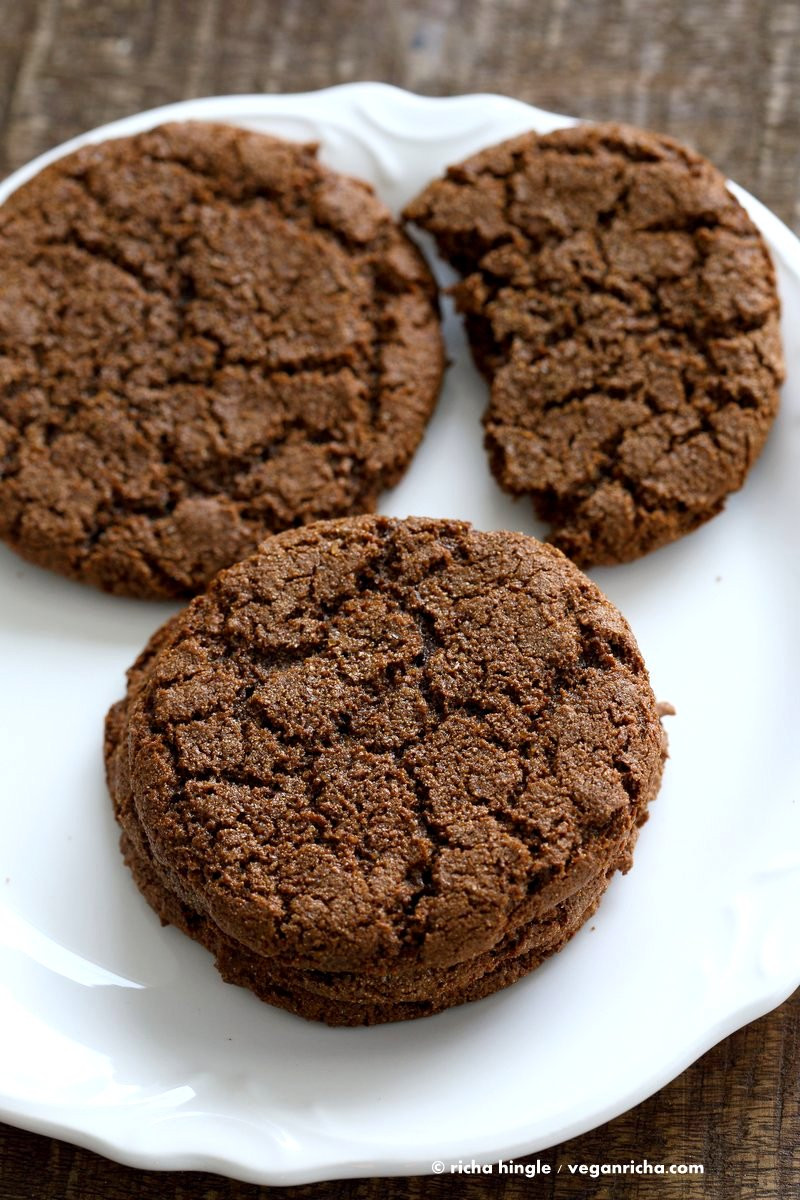 Vegan Cookie Recipes
 1 Bowl Giant Molasses Cookies Vegan Richa