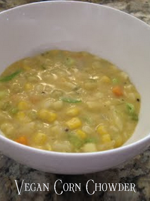 Vegan Corn Chowder
 meatless monday vegan corn chowder