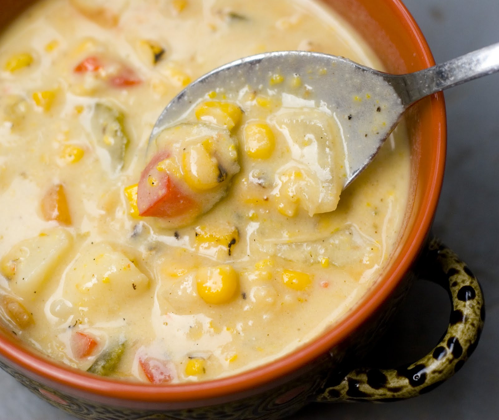 Vegan Corn Chowder
 No Face Plate Out of Hand Sick Delicious Corn Chowder