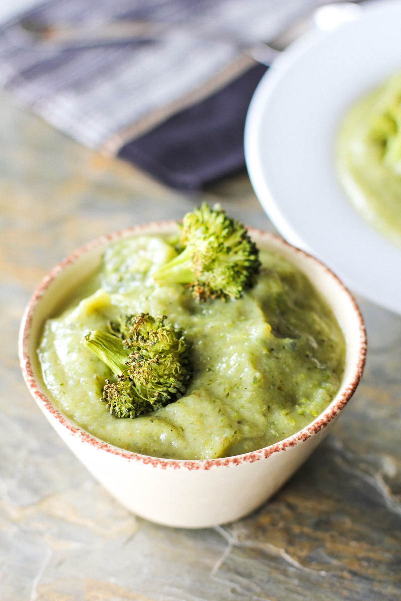 Vegan Cream Of Broccoli Soup
 Vegan Cream of Roasted Broccoli and Cauliflower Soup