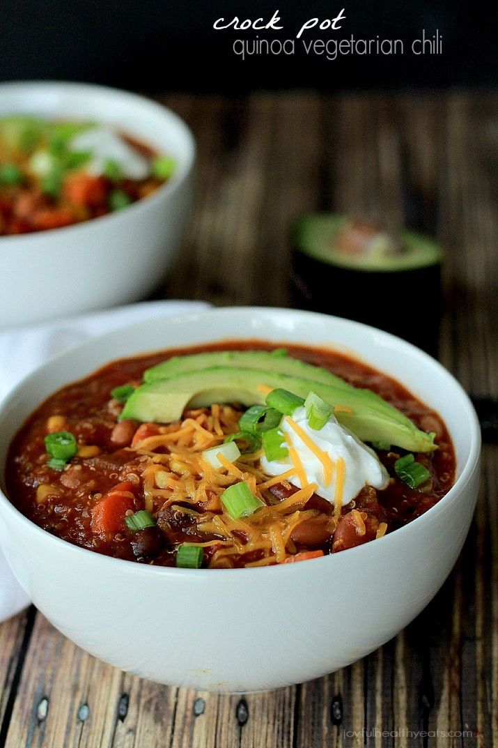 Vegan Crock Pot Recipes
 Crock Pot Quinoa Ve arian Chili