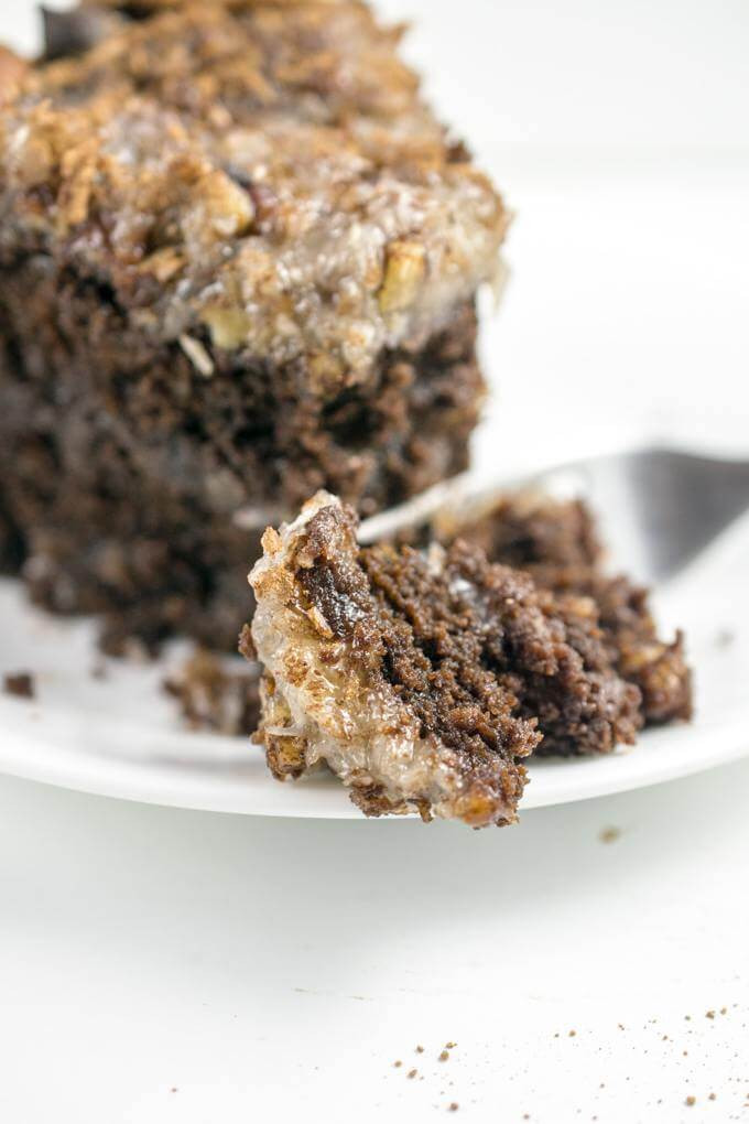 Vegan German Chocolate Cake
 Vegan German Chocolate Cake with Coconut Pecan Frosting