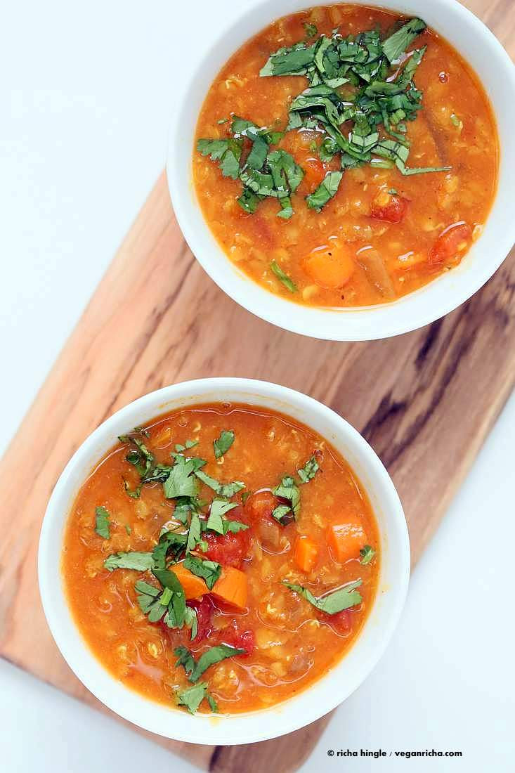 Vegan Lentil Recipes
 Moroccan Lentil Soup Recipe from The Abundance Diet Book