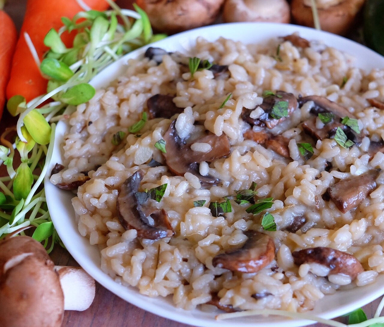 Vegan Mushroom Risotto
 Hearty Vegan Mushroom Risotto Recipe