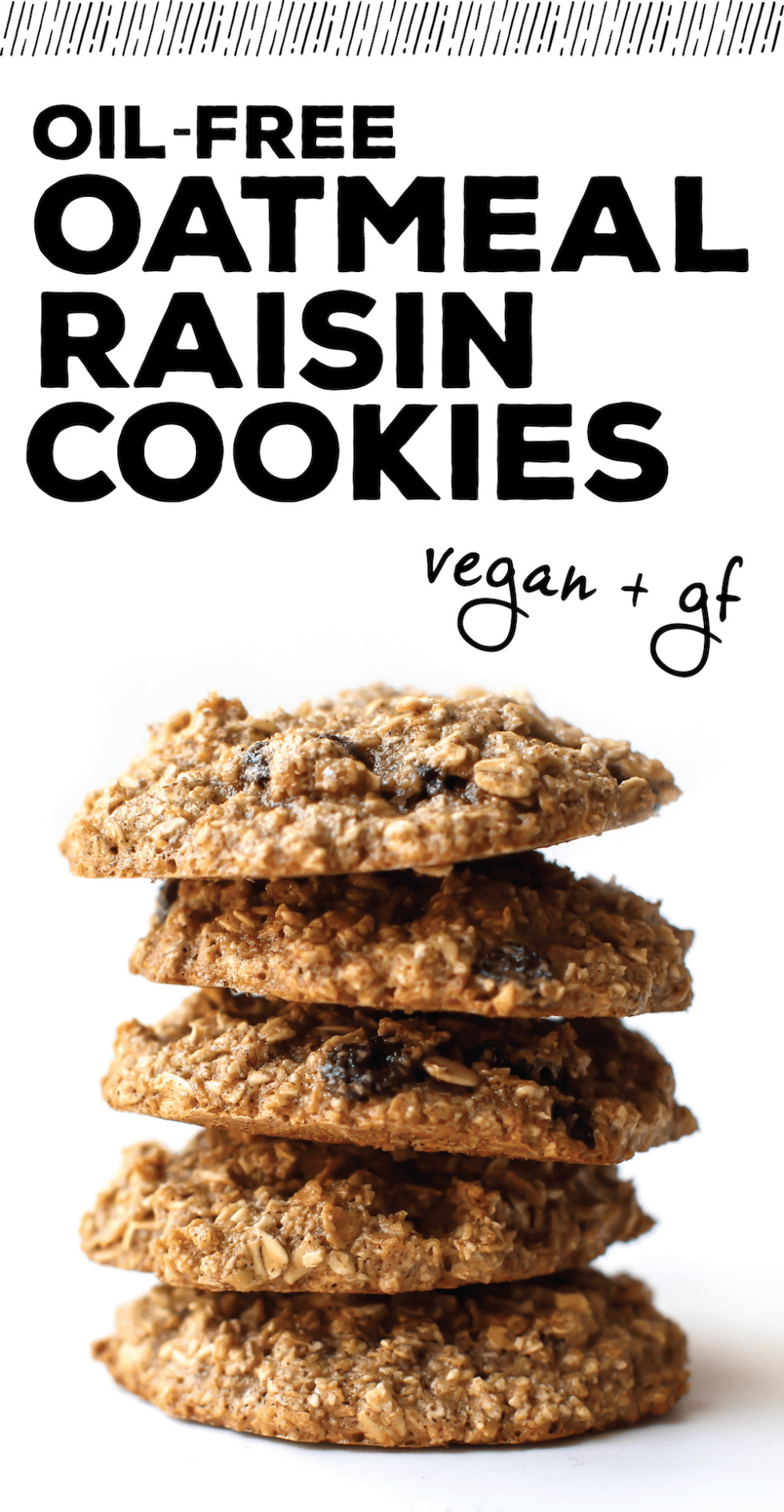 Vegan Oatmeal Raisin Cookies
 Oil Free Crispy Oatmeal Raisin Cookies Vegan GF