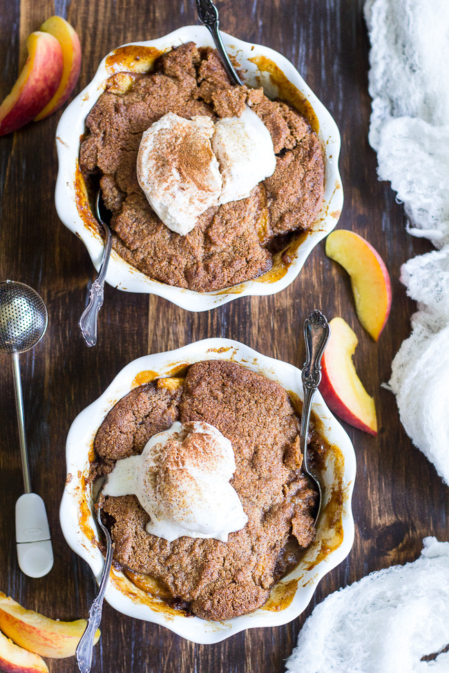 Vegan Peach Cobbler
 Paleo & Vegan Peach Cobbler GF DF