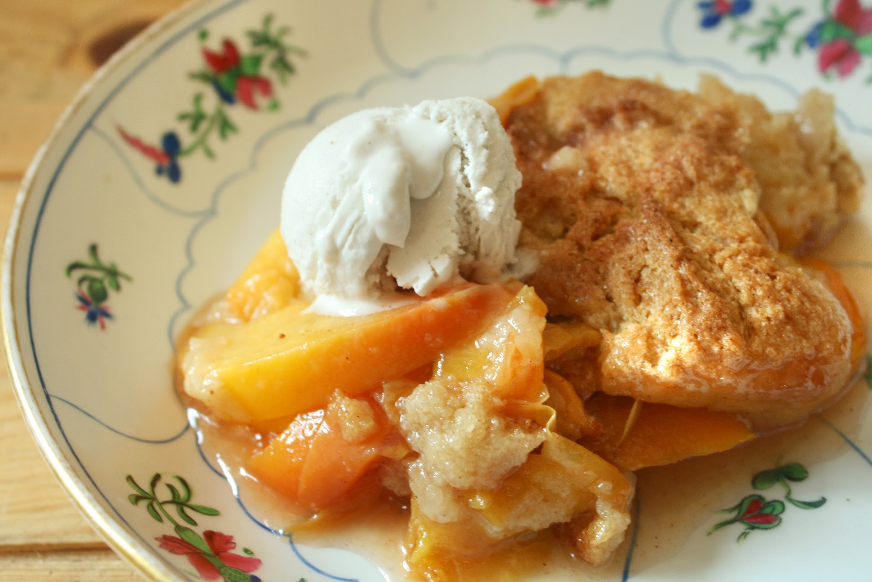 Vegan Peach Cobbler
 Peach Cobbler Vegan with a Gluten Free Option