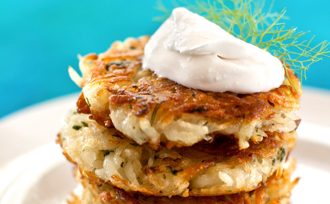 Vegan Potato Pancakes
 Vegan Sweet Potato Latkes