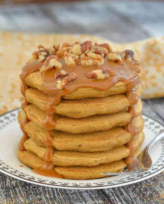 Vegan Potato Pancakes
 Vegan Sweet Potato Pancakes with Caramel Sauce