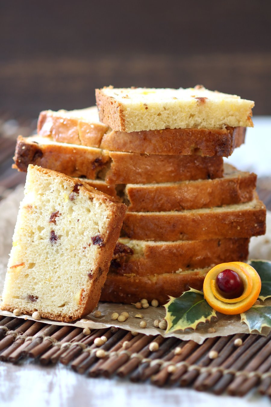 Vegan Pound Cake
 Vegan Orange Cranberry Coriander Pound Cake