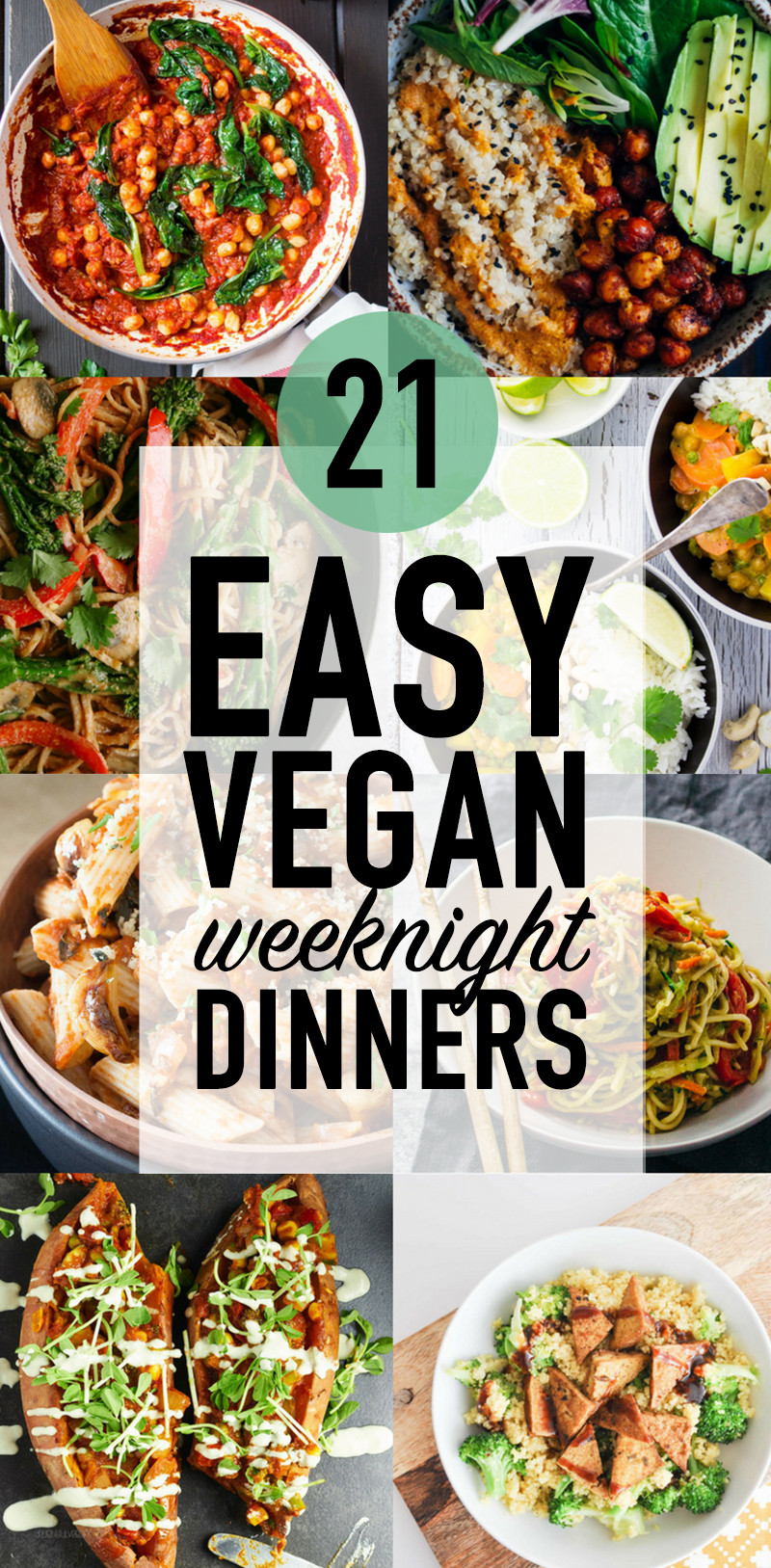 Vegan Recipes Pinterest
 21 Easy Vegan Weeknight Dinners Wallflower Kitchen