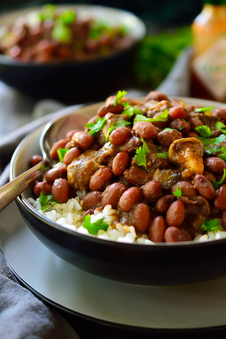 Vegan Red Beans And Rice
 Vegan Red Beans and Rice with Smoky Mushrooms Cilantro