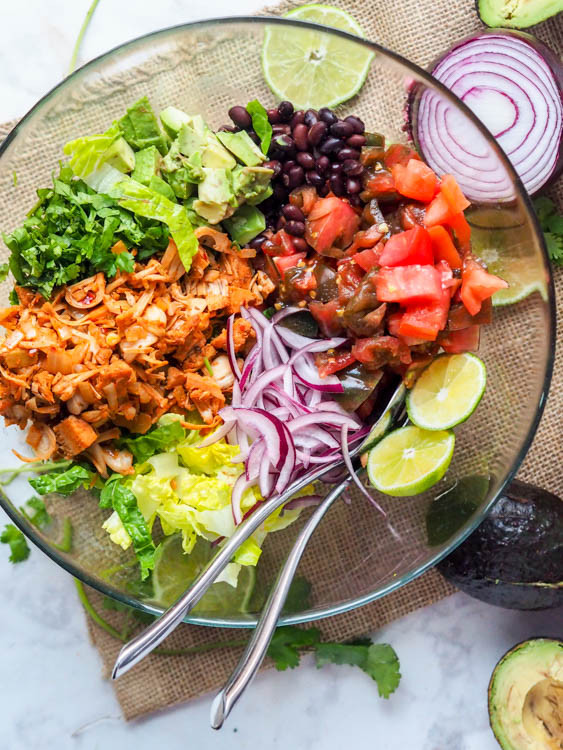 Vegan Salad Dressing Recipes
 Jackfruit Pulled Pork Vegan Southwest Salad with Avocado