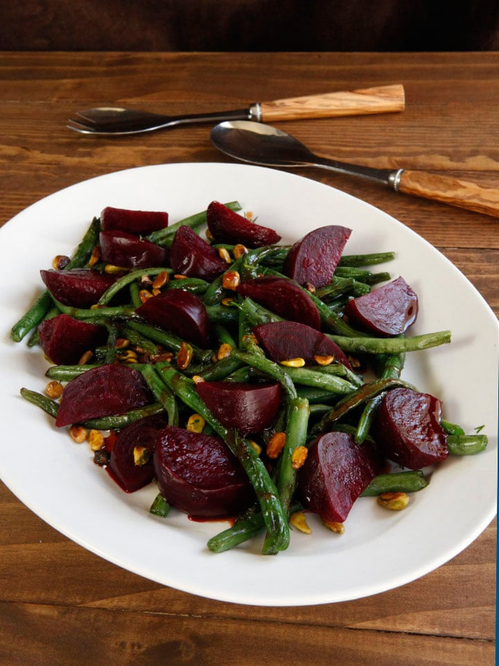 Vegan Side Dishes
 Green Bean Beet & Pistachio Salad Vegan Recipe