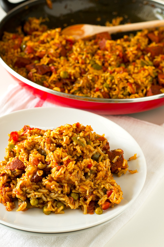 Vegan Spanish Rice
 Simple Vegan Spanish Rice with Chorizo