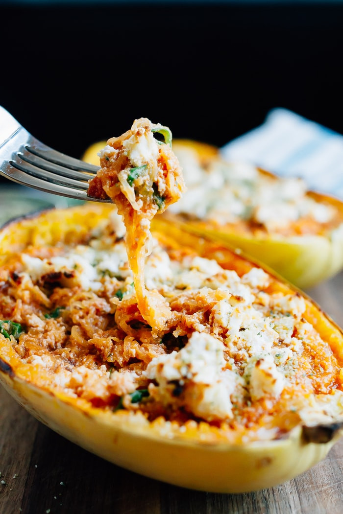 Vegan Squash Recipes
 Spaghetti Squash Lasagna Bowls vegan gf Eating Bird Food
