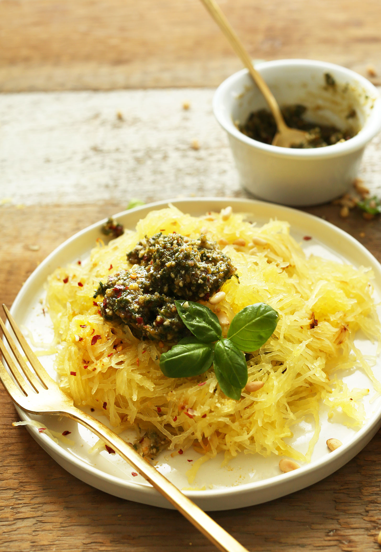 Vegan Squash Recipes
 Pesto Spaghetti Squash Pasta