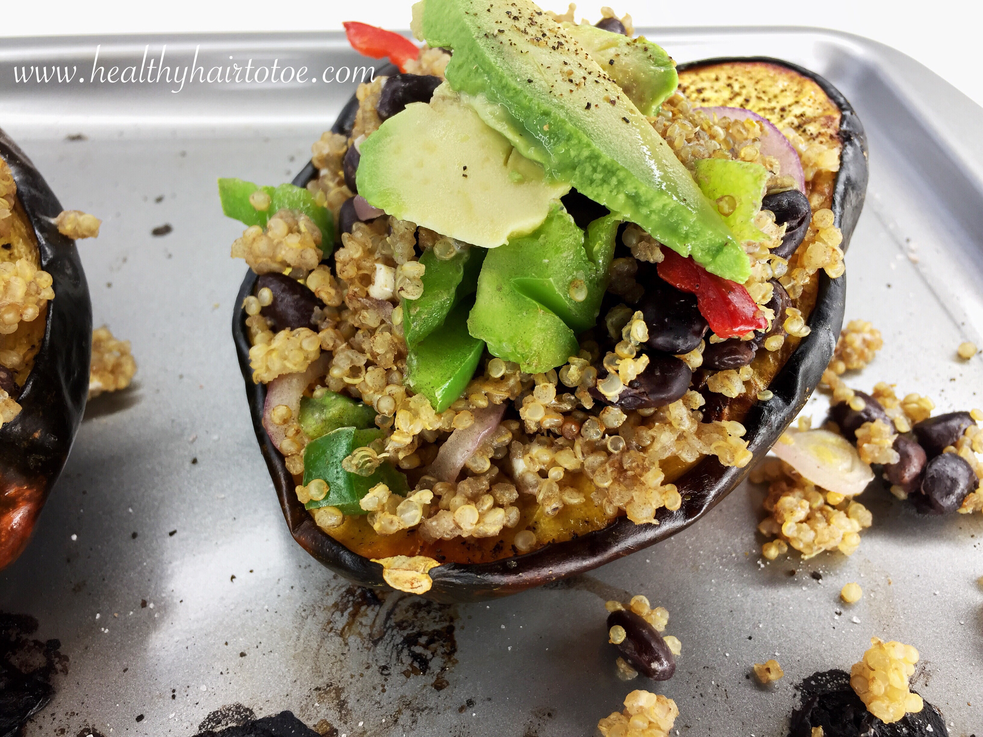 Vegan Stuffed Acorn Squash
 Quinoa & Avocado Stuffed Acorn Squash Vegan Healthy