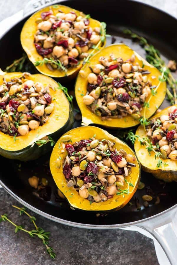 Vegan Stuffed Acorn Squash
 Instant Pot Acorn Squash Stuffed with Wild Rice