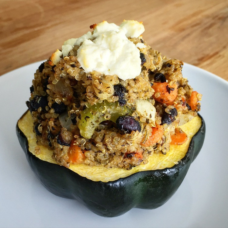 Vegan Stuffed Acorn Squash
 STUFFED ACORN SQUASH VEGETARIAN AND VEGAN OPTIONS