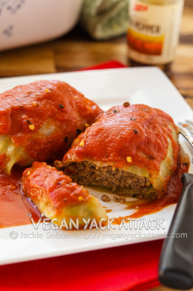 Vegan Stuffed Cabbage
 Golabkis Stuffed Cabbage Rolls – Vegan Yack Attack