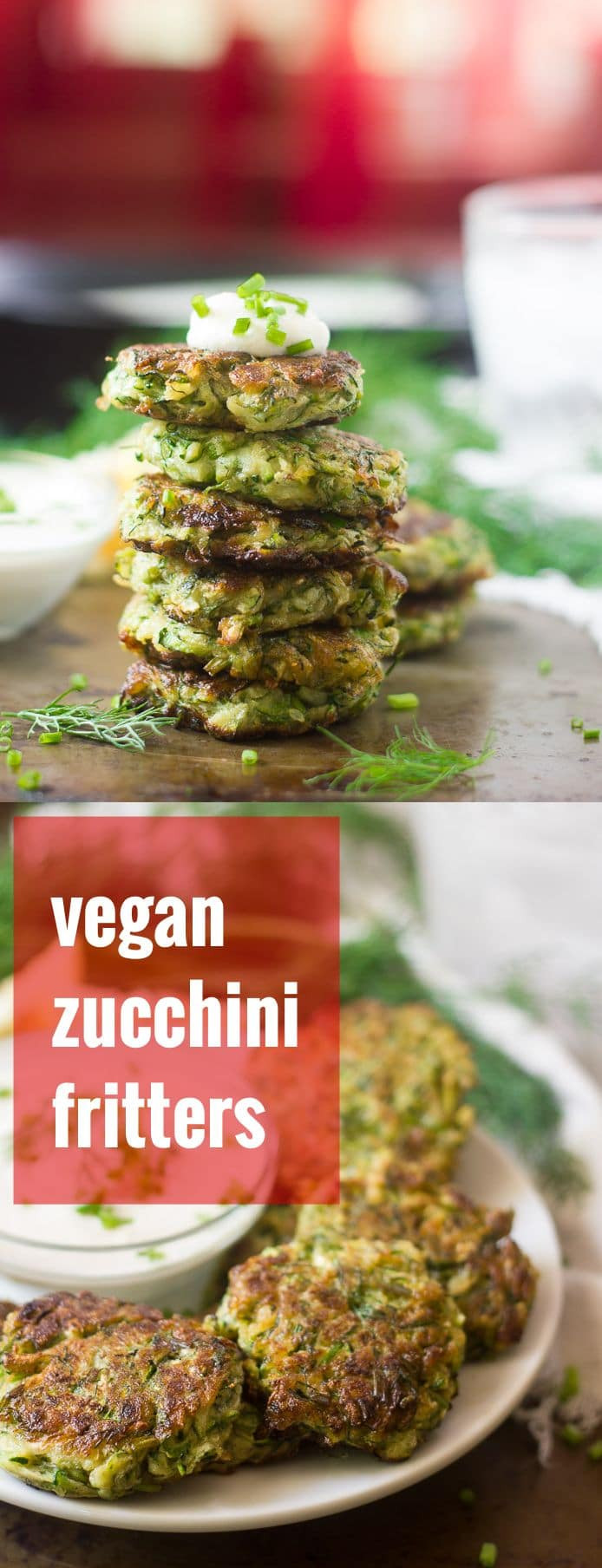Vegan Zucchini Fritters
 Vegan Zucchini Fritters with Garlic & Dill Connoisseurus Veg
