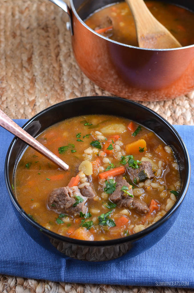 Vegetable Beef Barley Soup
 Syn Free Beef Ve able Barley Soup
