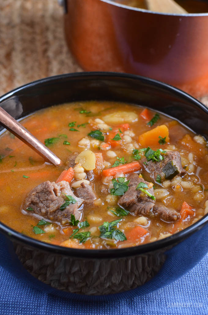 Vegetable Beef Barley Soup
 Syn Free Beef Ve able Barley Soup