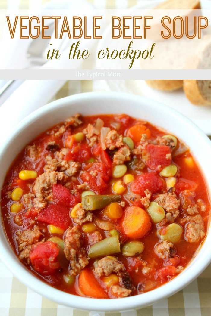 Vegetable Beef Soup Crock Pot
 Crock pot ve able beef soup · The Typical Mom