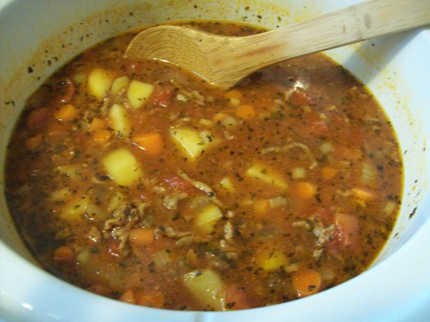 Vegetable Beef Soup Crock Pot
 Crock Pot Beef Ve able Soup Recipe Food