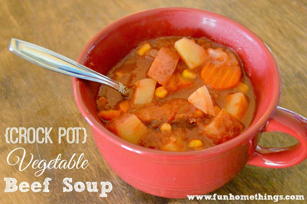 Vegetable Beef Soup Crock Pot
 Fun Home Things Crock Pot Ve able Beef Soup