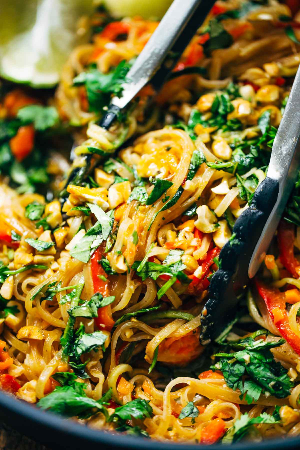 Vegetable Pad Thai
 Rainbow Ve arian Pad Thai with Peanuts and Basil Recipe