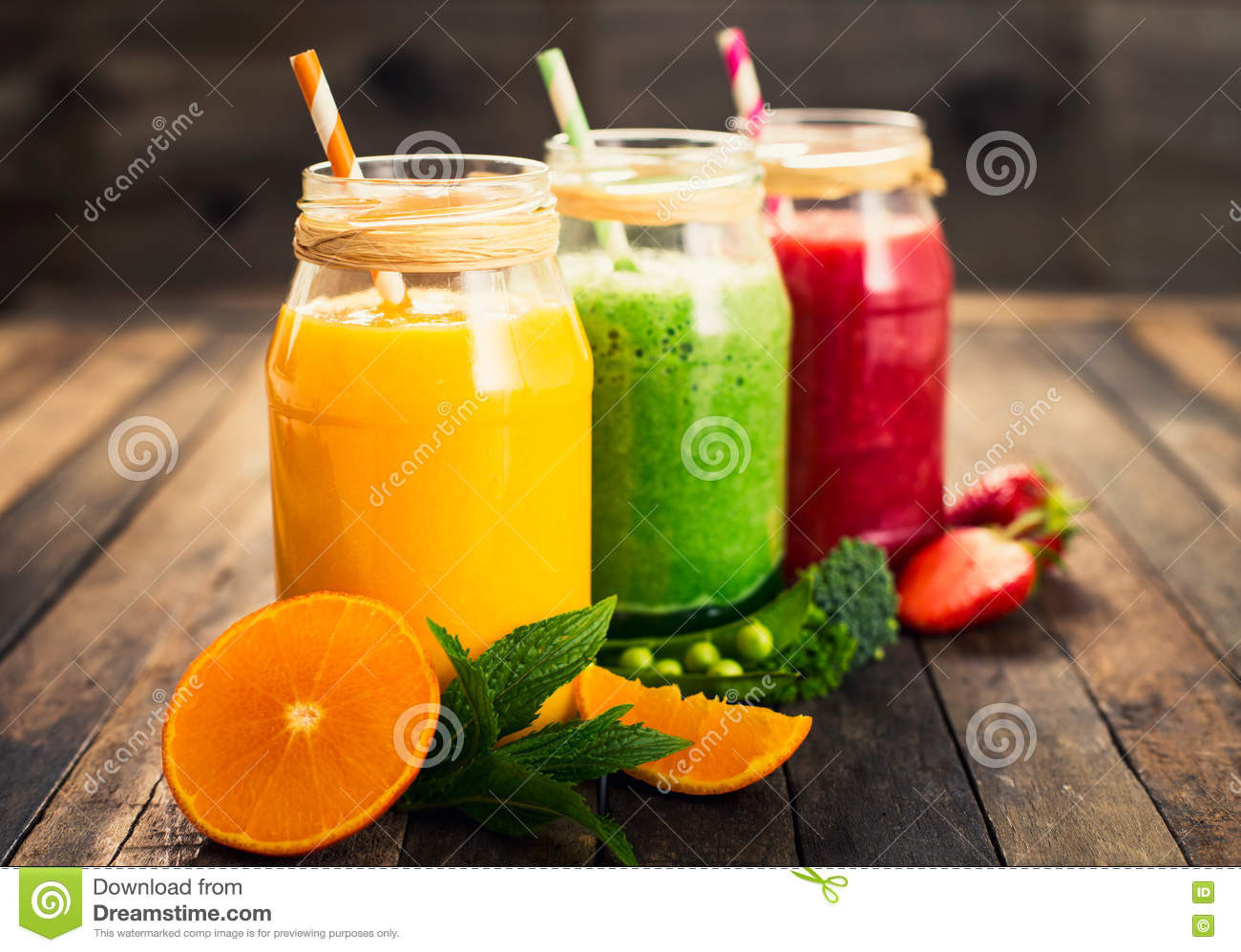 Vegetables And Fruit Smoothies
 Healthy Fruit And Ve able Smoothies Stock Image Image