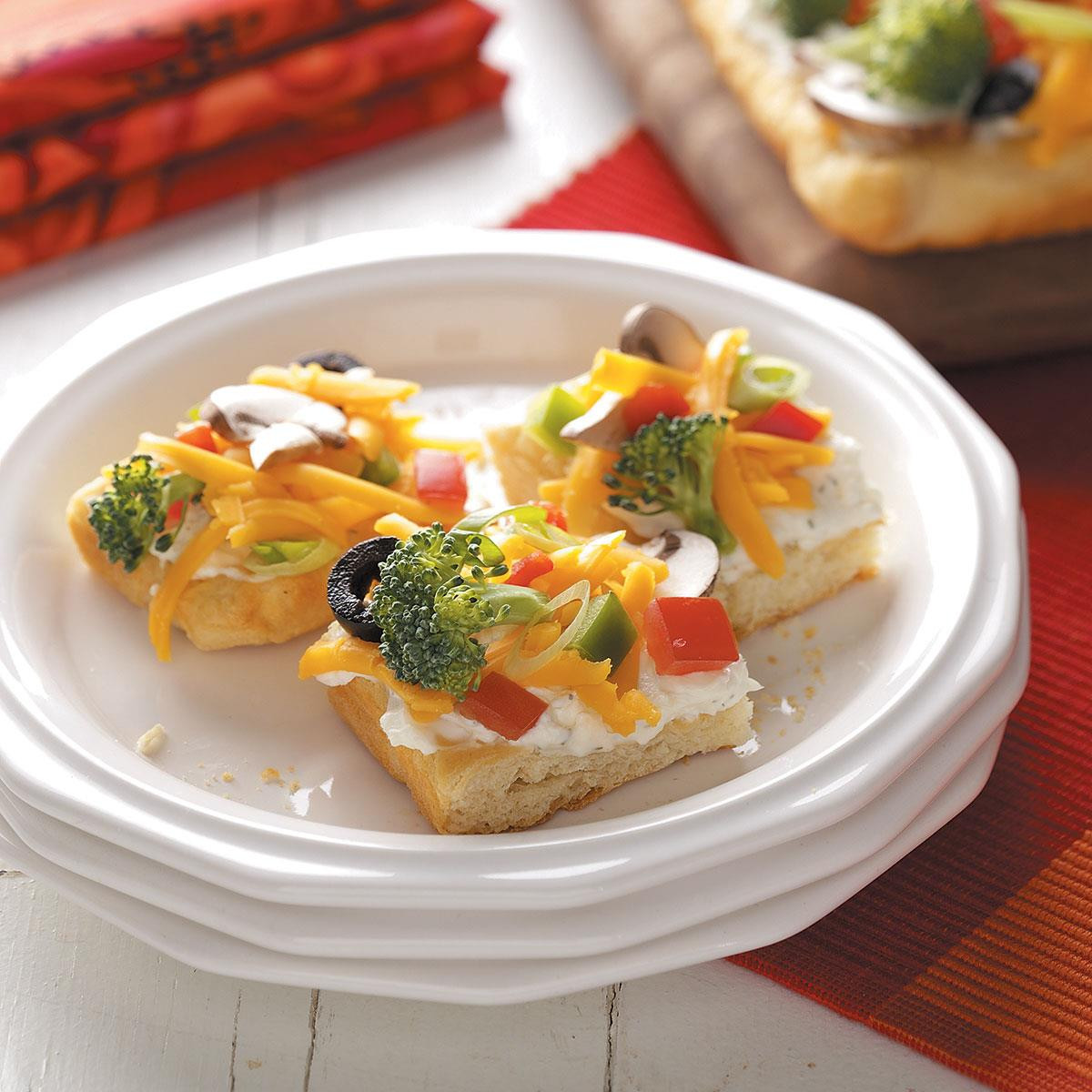 Vegetarian Appetizer Recipes
 crescent roll veggie pizza