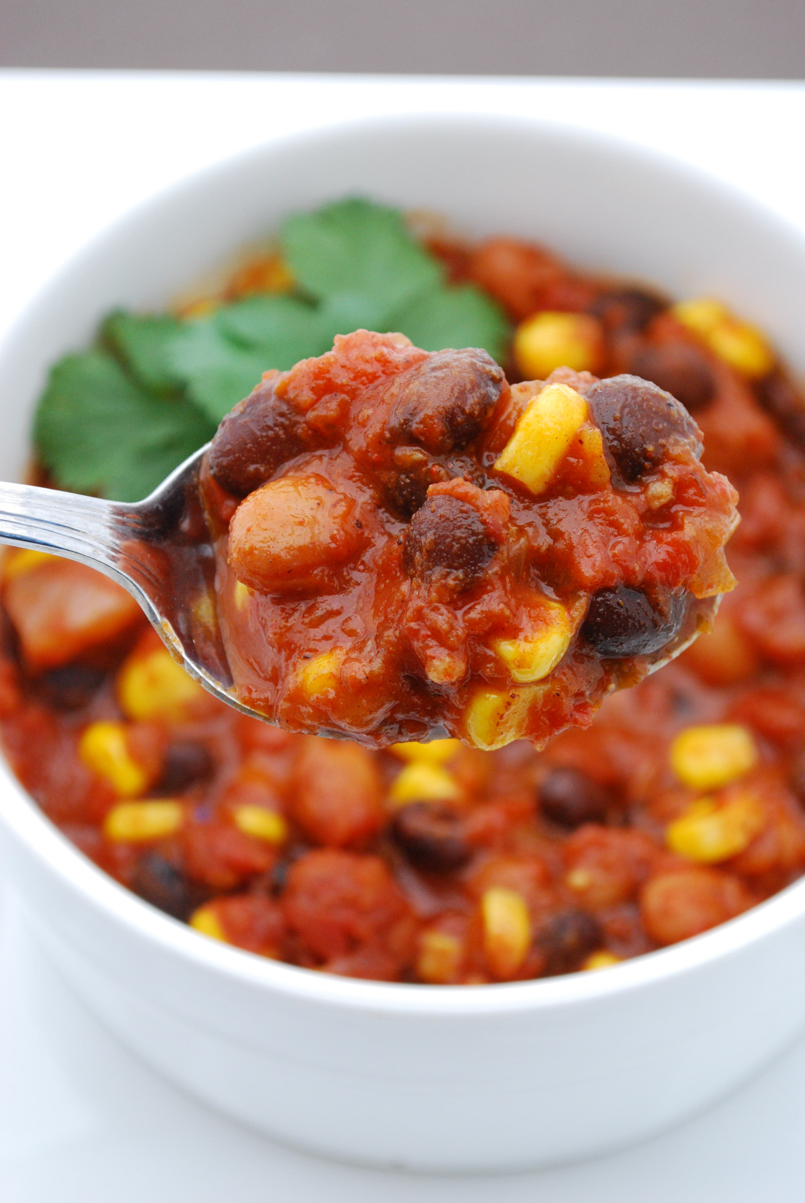 Vegetarian Bean Chili
 Bean and Corn Ve arian Chili Recipe