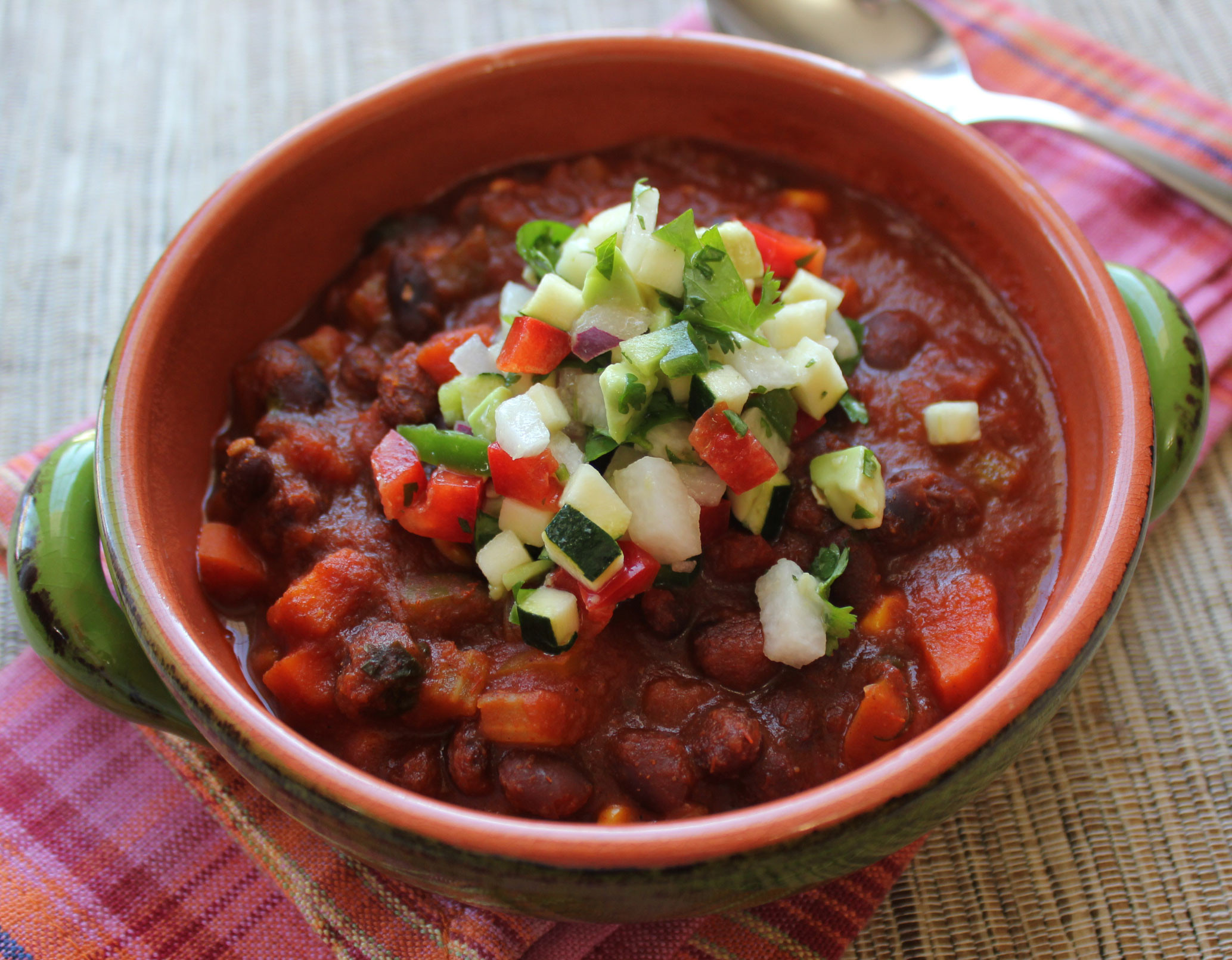 Vegetarian Bean Chili
 Ve arian Black Bean Chili