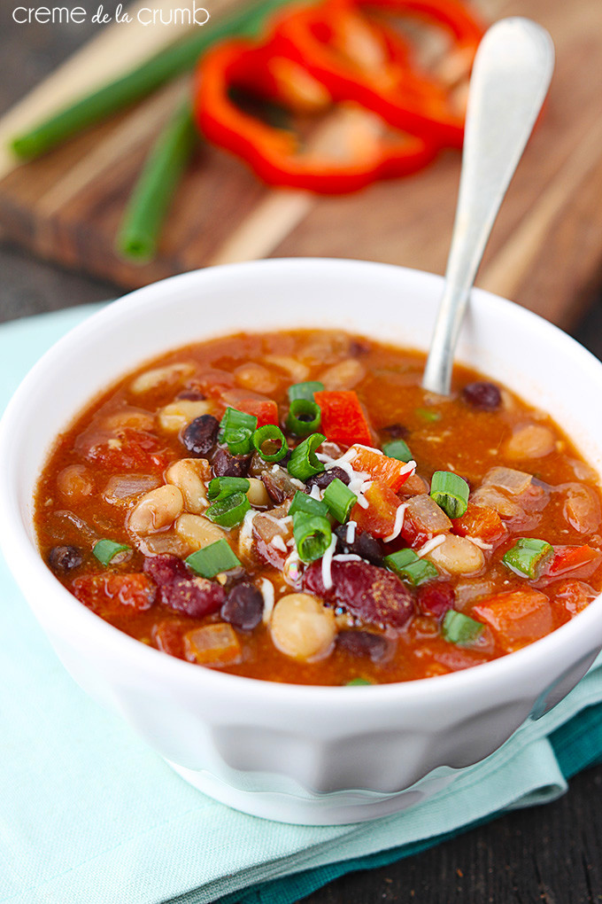 Vegetarian Bean Chili
 Recipes we love FIVE BEAN VEGETARIAN CHILI