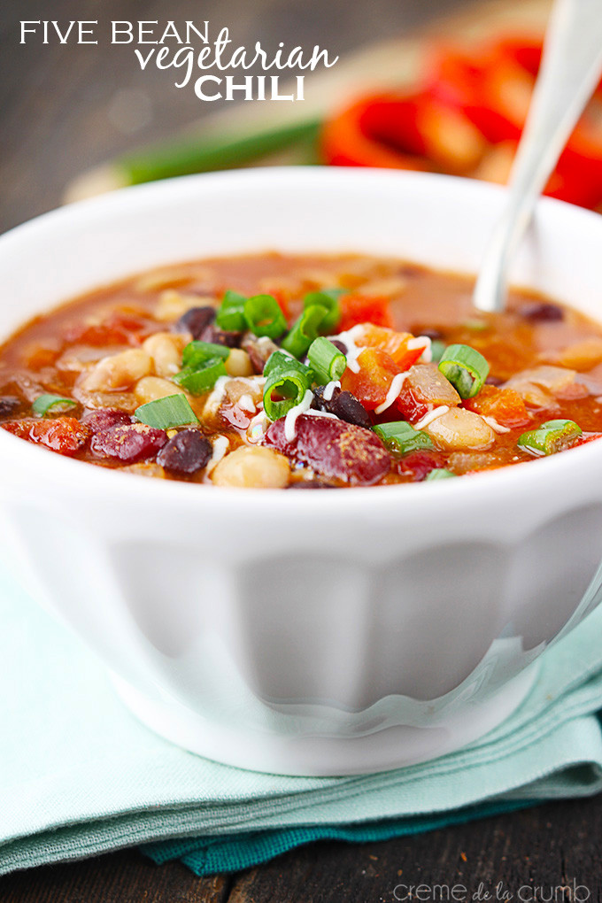 Vegetarian Bean Chili
 Recipes we love FIVE BEAN VEGETARIAN CHILI