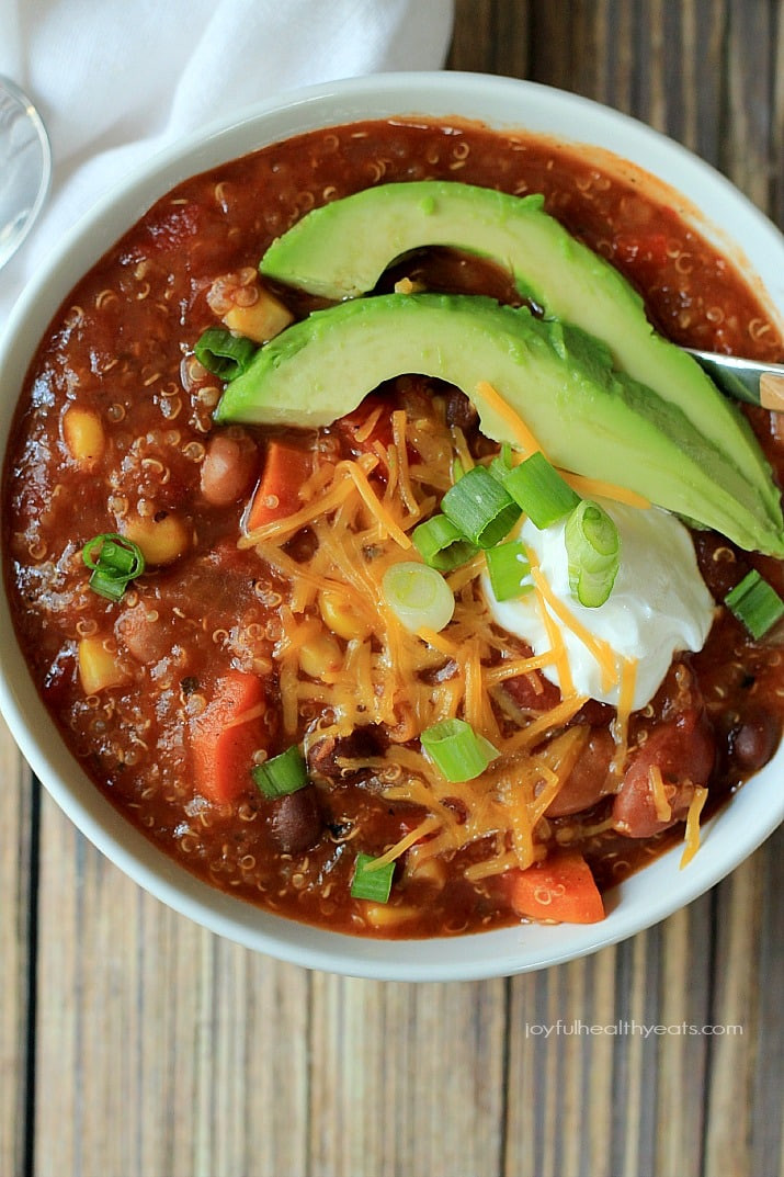 Vegetarian Chili Recipe Crock Pot
 Crock Pot Quinoa Ve arian Chili