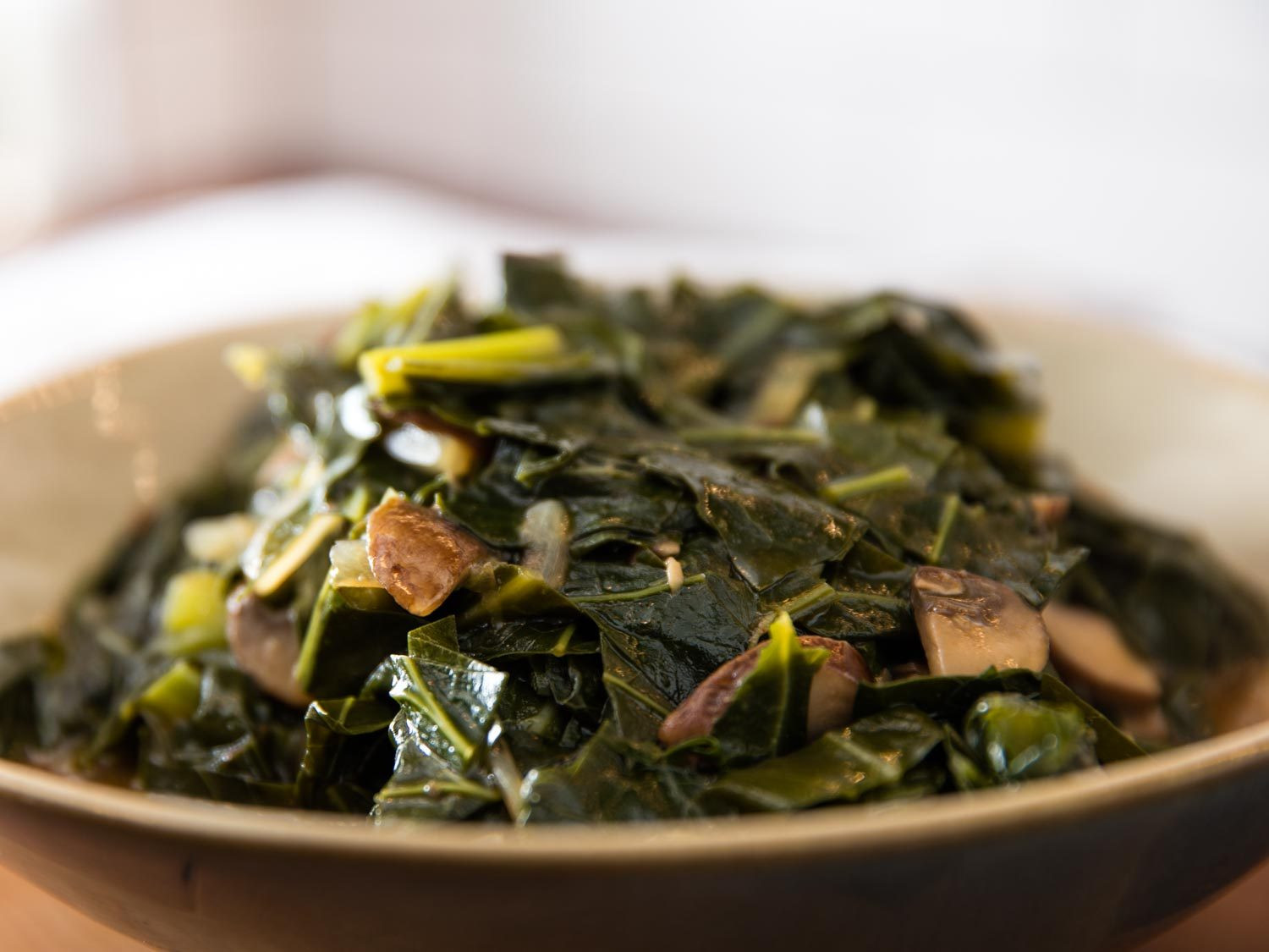 Vegetarian Collard Greens
 Vegan Southern Style Collard Greens With Mushrooms Recipe