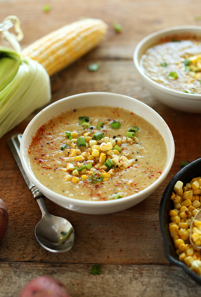 Vegetarian Corn Chowder
 vegan corn chowder cashew cream