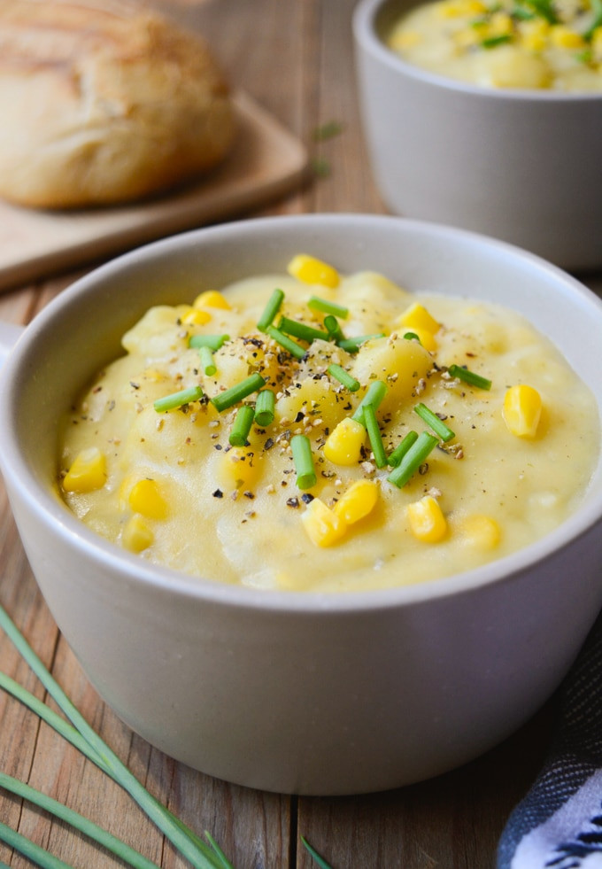 Vegetarian Corn Chowder
 Vegan Potato Corn Chowder