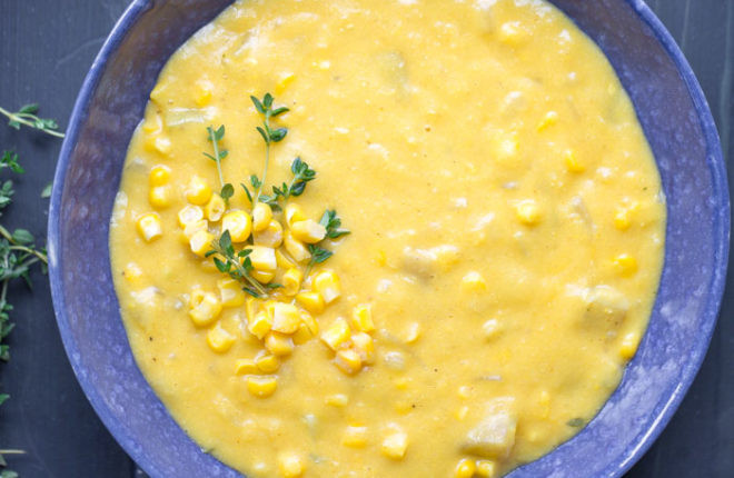 Vegetarian Corn Chowder
 Rich & Creamy Vegan Corn Chowder Kitchen Treaty