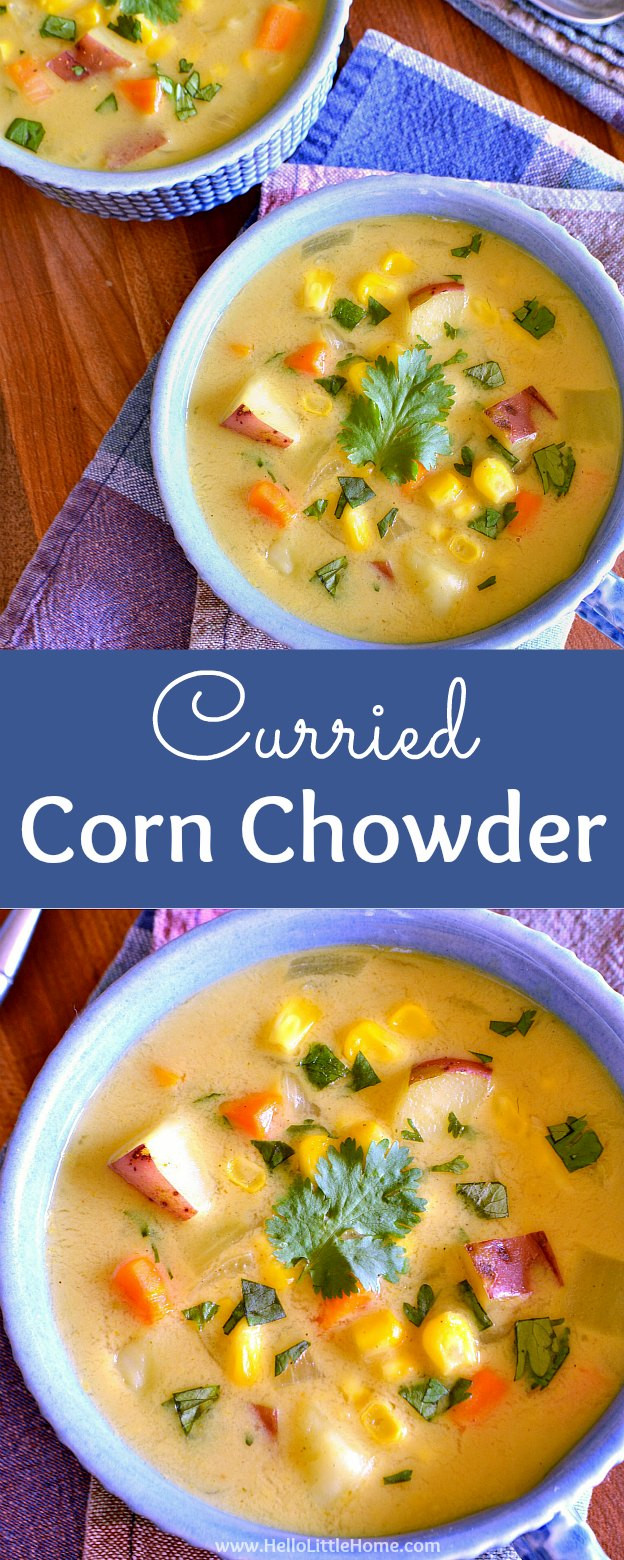 Vegetarian Corn Chowder
 Easy Curried Corn Chowder with Coconut Milk