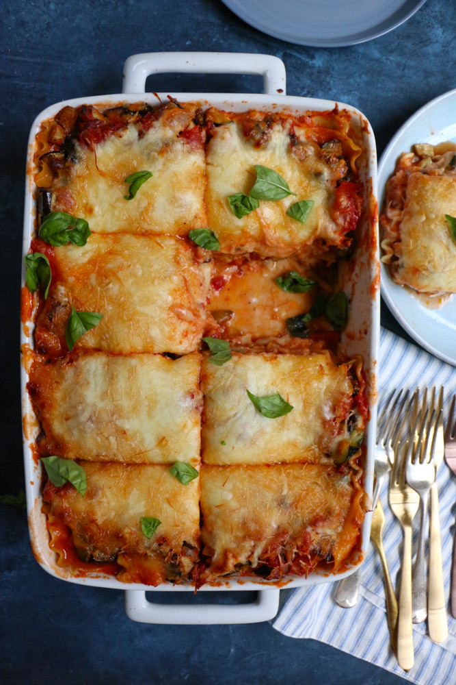 Vegetarian Eggplant Lasagna
 Roasted Zucchini and Eggplant Lasagna • Hip Foo Mom