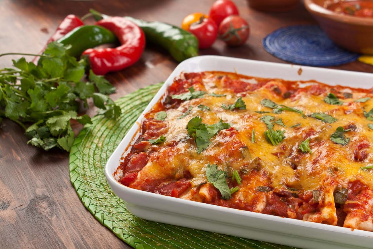 Vegetarian Enchiladas Recipe
 Mexican Ve arian Bean & Cheese Enchiladas Recipe by