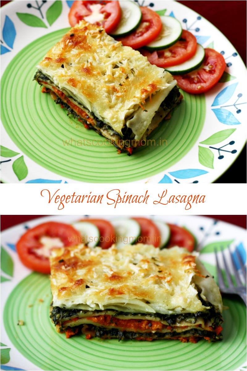 Vegetarian Lasagna Spinach
 Ve arian Spinach lasagna whats cooking mom