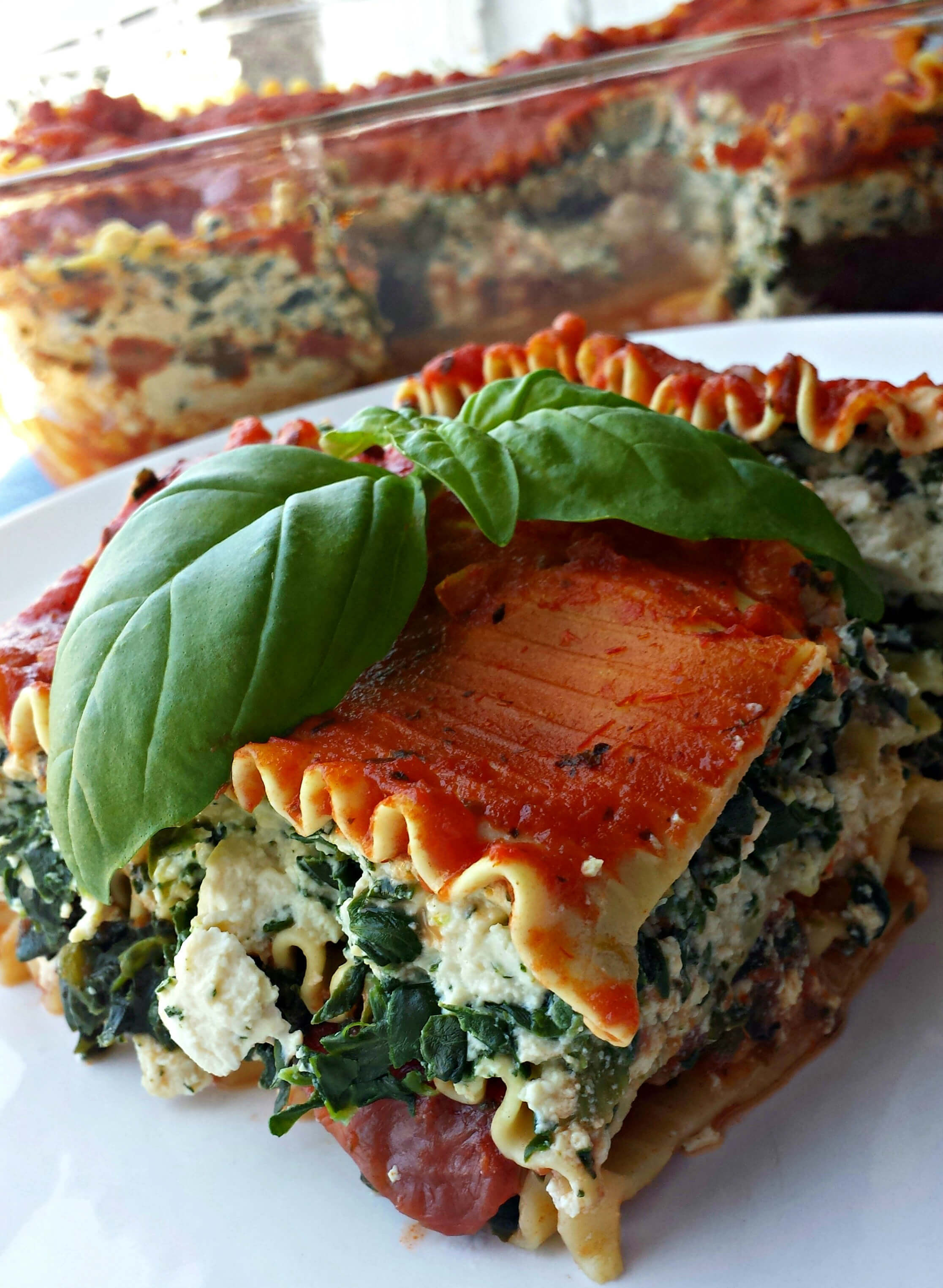 Vegetarian Lasagna Spinach
 Tofu Spinach Lasagne