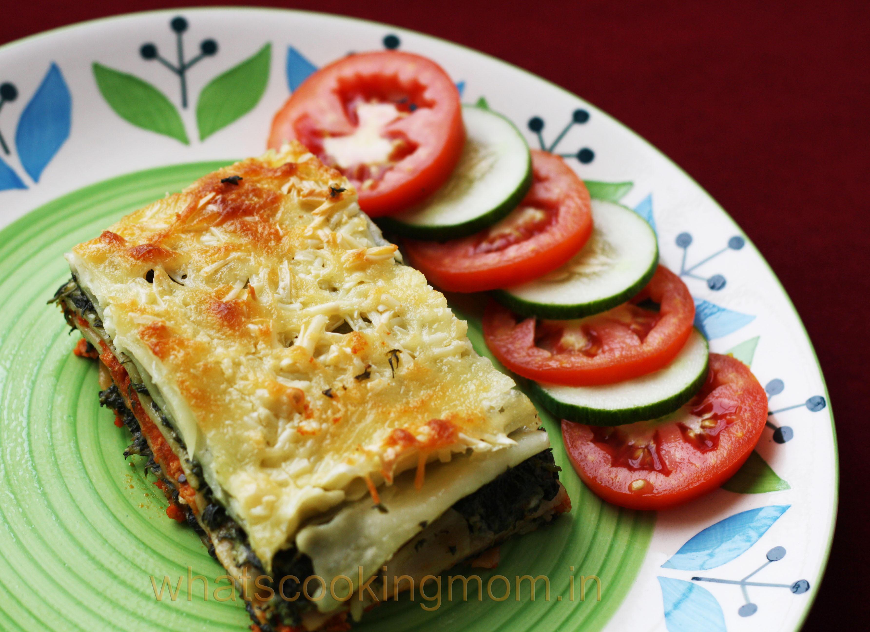 Vegetarian Lasagna Spinach
 Ve arian Spinach lasagna whats cooking mom