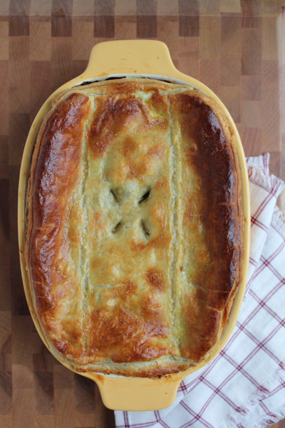 Vegetarian Pot Pie
 Seasonal Ve arian Pot Pie